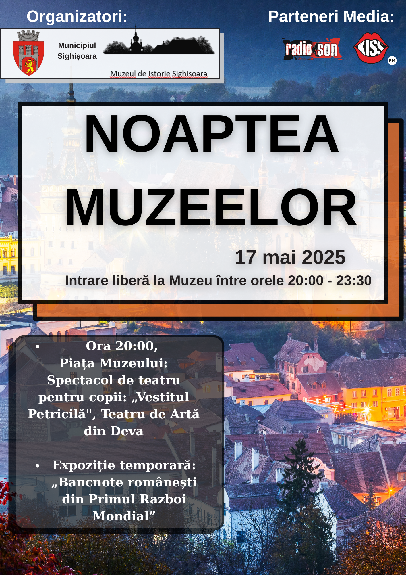 Sighișoara participă și în acest an la evenimentul „Noaptea Muzeelor”